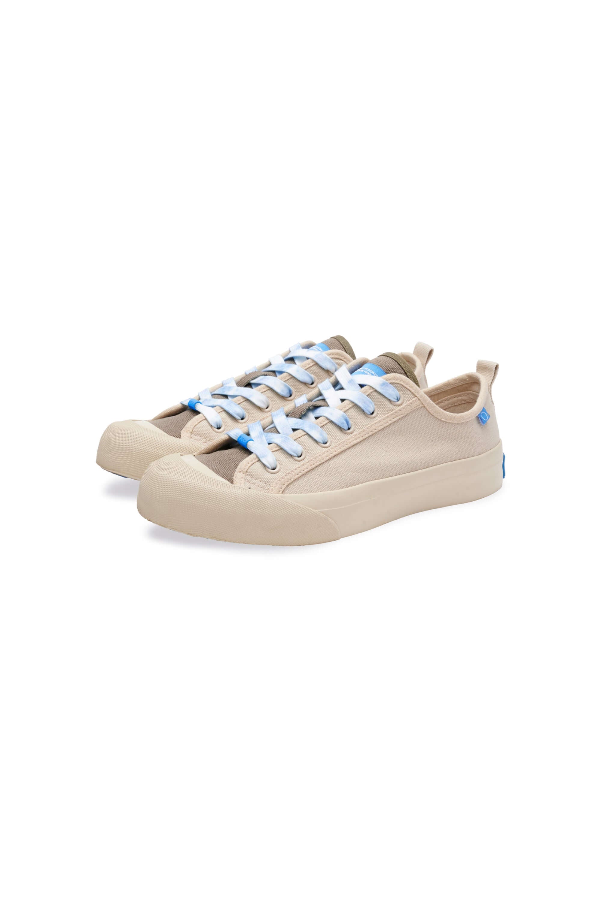 lace:colourblock khaki-sky tie dye flat lace