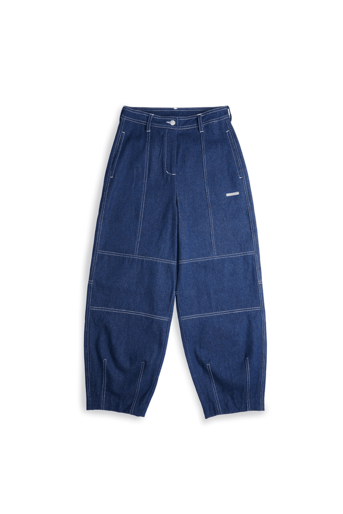 Womens Denim Relaxed Cocoon Trouser | Beyond The Vines